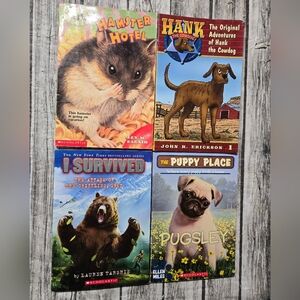 4 Youth Animal Adventure Chapter Books Good Condition
